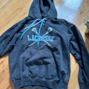 gray lacrosse hoodie size m